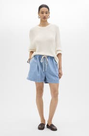 Another Tomorrow Draped Crew Knit