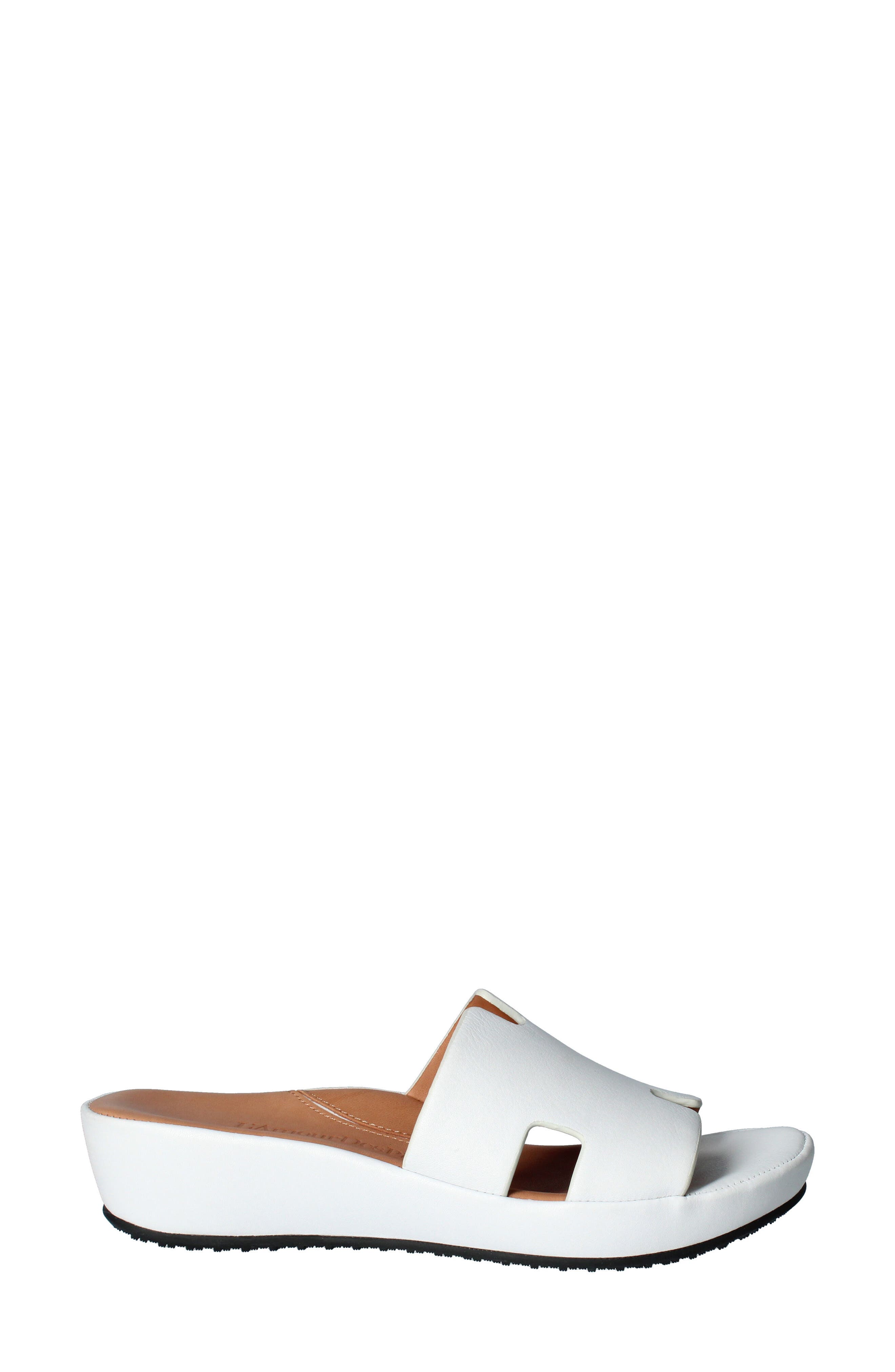 L'Amour des Pieds Catiana Platform Sandal, Alternate, color, White