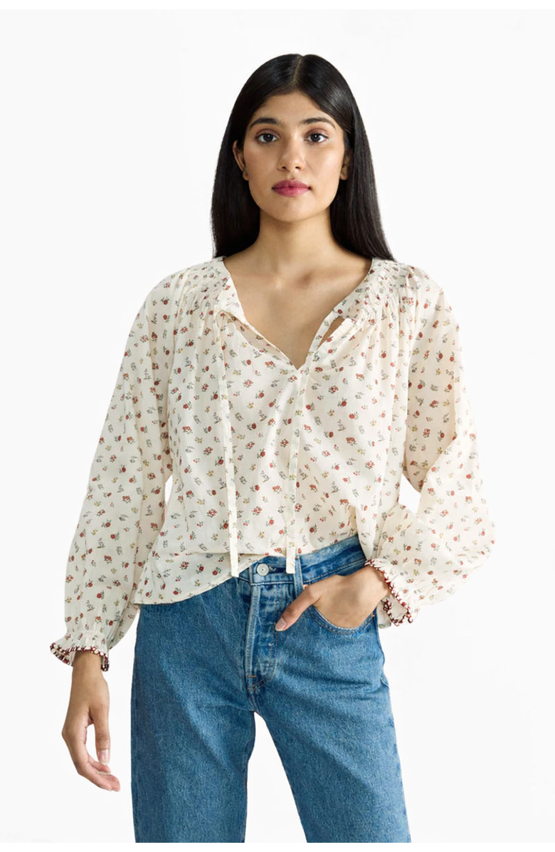 If Only If Inca Blouse, Main, color, Antique Floral