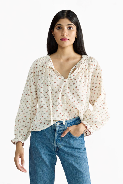 If Only If Inca Blouse in Antique Floral at Nordstrom, Size Medium