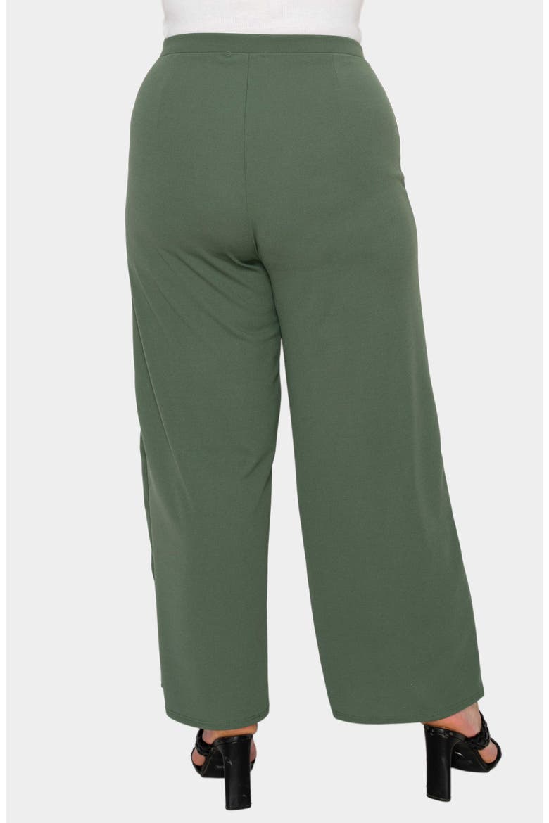 Ivy Faux Wrap Pants, Alternate, color, DARK SAGE