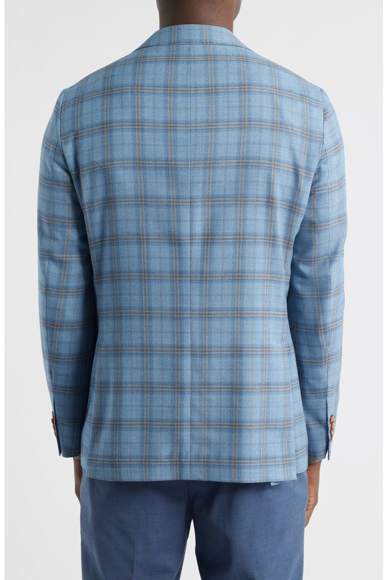 Midland Contemporary Fit Light Blue Plaid Super 120s Wool Sport Coat, Alternate, color, LIGHT BLUE