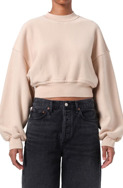 トップス Cording Embroidery Cropped Sweatshirt SALE】Cording Embroidery Cropped Sweatshirt / 305165251001