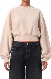 AGOLDE Kit Cotton Fleece Crop Sweatshirt