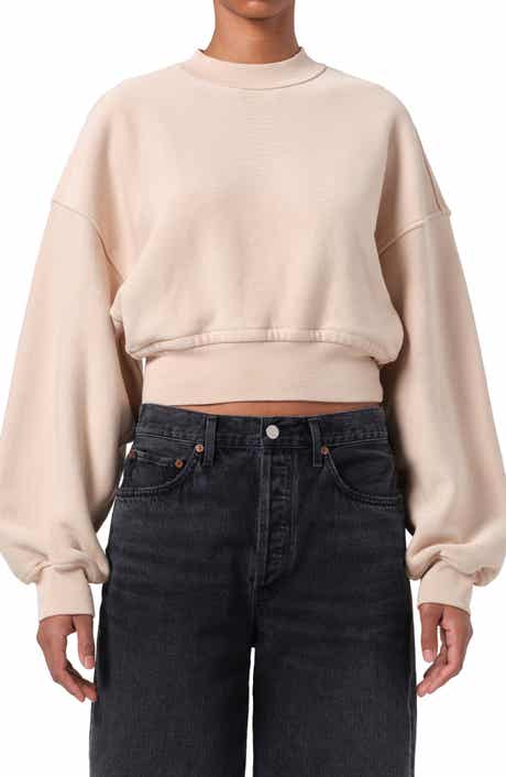 AGOLDE Kit Cotton Fleece Crop Sweatshirt