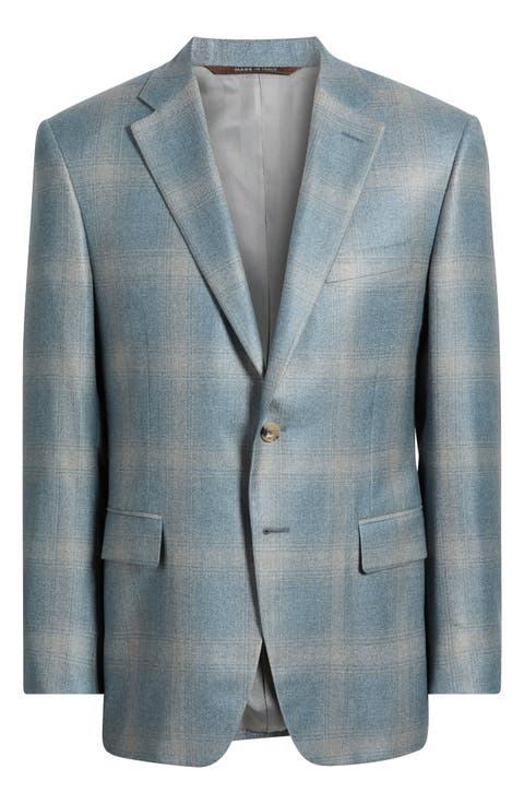 Regular Fit Siena Plaid Silk & Cashmere Sport Coat