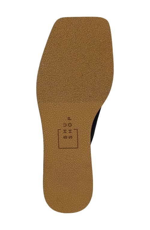Shushop Karlie Platform Slide Sandal In Black