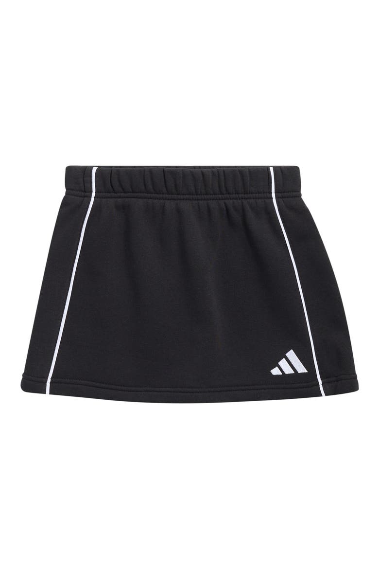 Kids' Piped Fleece Skort, Main, color, BLACK