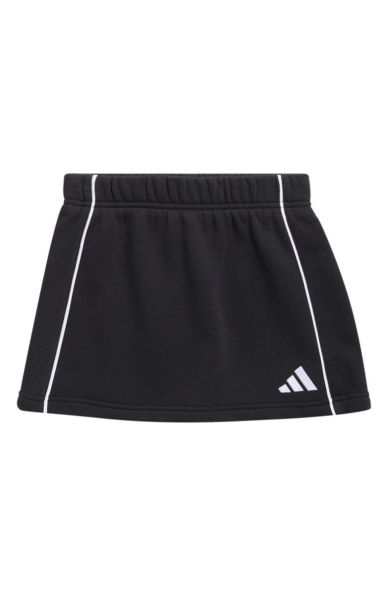 adidas Kids' Piped Fleece Skort, Main, color, Black