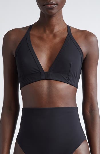 【関税&送料込】Rick Owens Hollywood Bikini Top Rick Owens Black Snake Leather Bikini Top