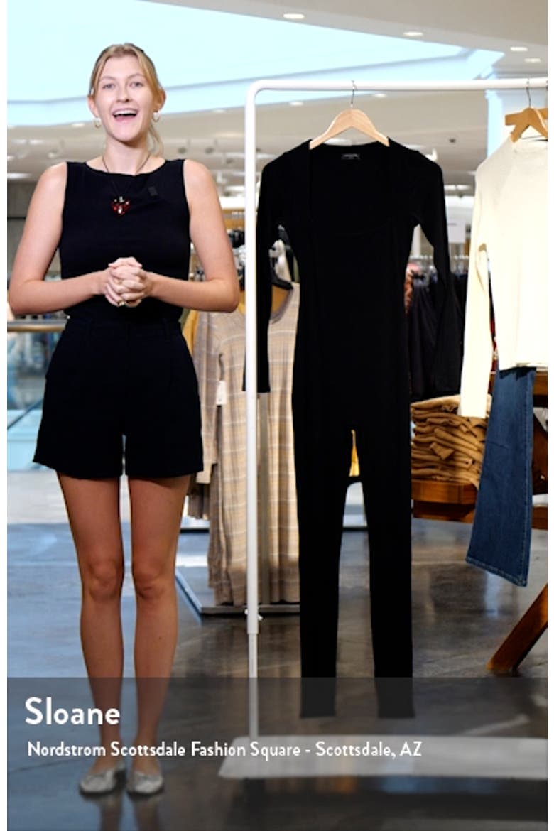Square Neck Long Sleeve Jumpsuit video