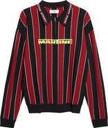Martine Rose Stripe Logo Polo