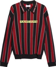 Martine Rose Stripe Logo Polo