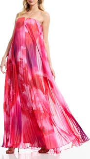 Dress the Population Kelston Strapless Chiffon Gown