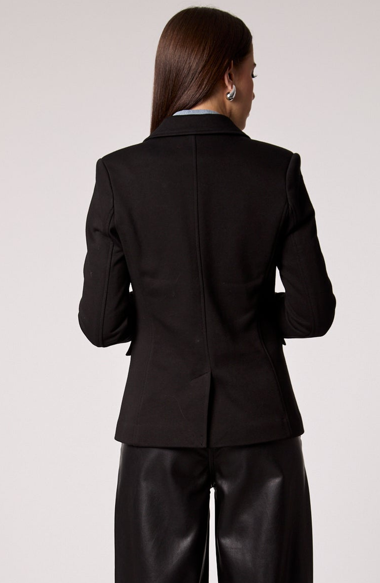 BLUE REVIVAL Helen Blazer with Removable Denim Insert, Alternate, color, Black / Denim