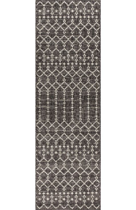 Ourika Moroccan Geometric Textured Weave Indoor/Outdoor Area Rug