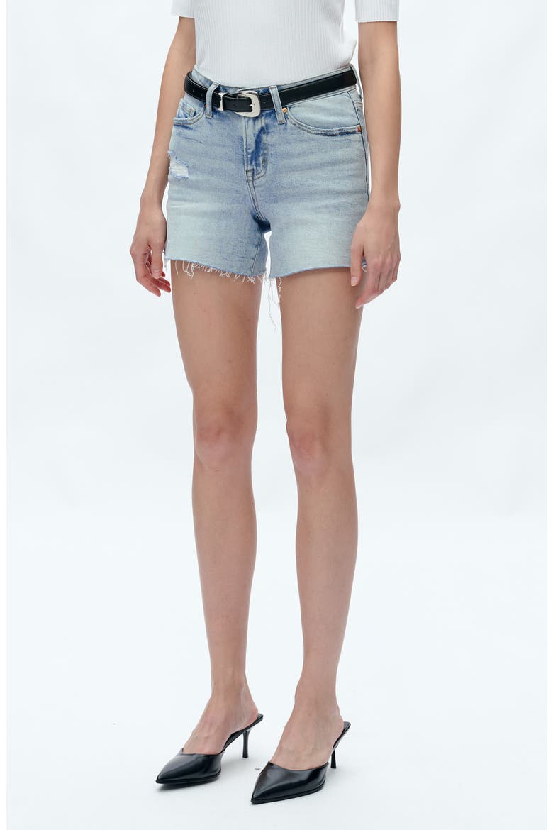 Ava Cutoff Denim Shorts, Alternate, color, WAVE