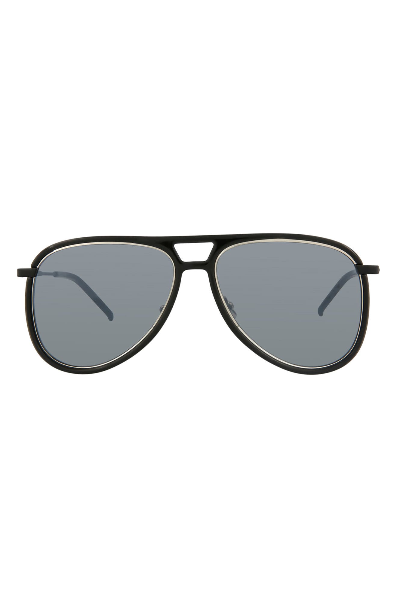 Saint Laurent 56mm Pilot Sunglasses