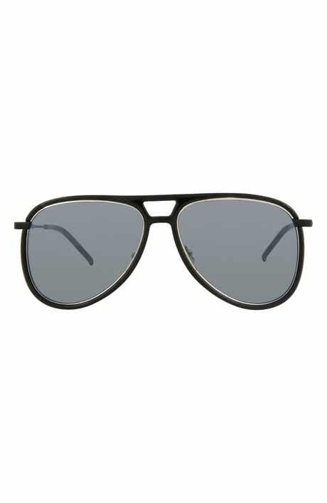 Saint Laurent 56mm Pilot Sunglasses