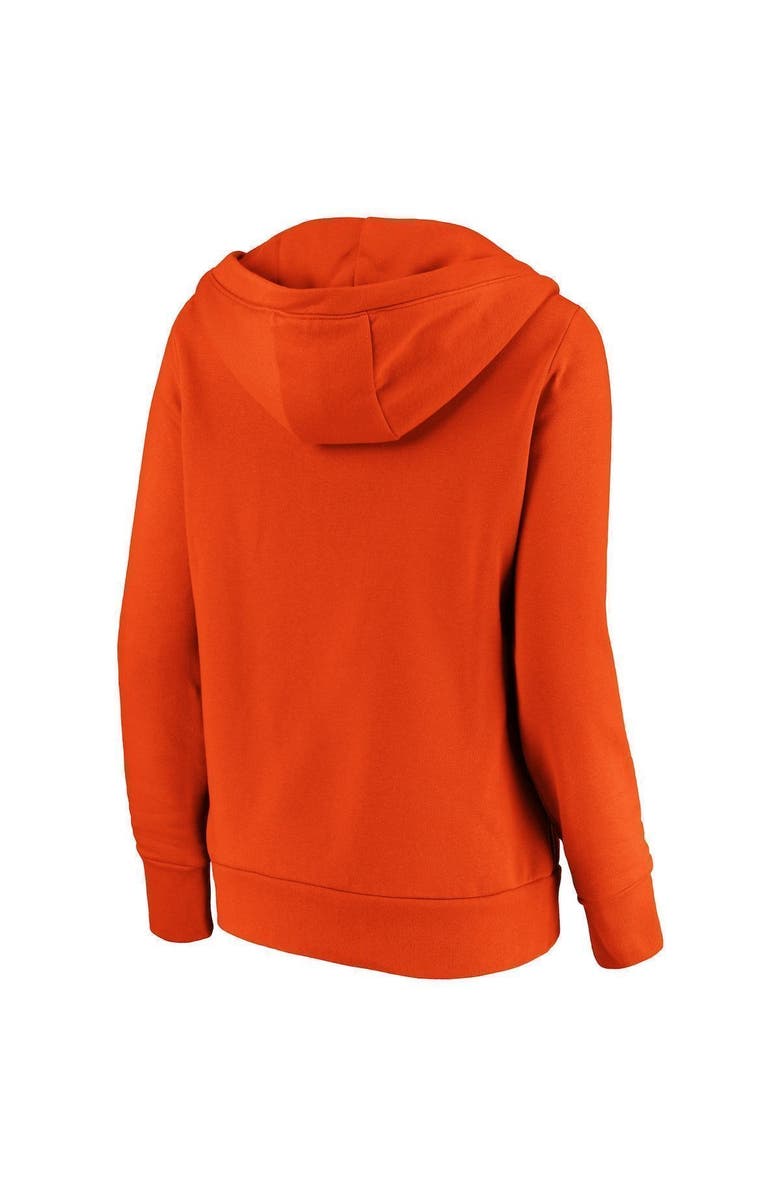 FANATICS Women's Fanatics Branded Orange Denver Broncos Team Victory Script Crossover V-Neck Pullover Hoodie, Alternate, color,