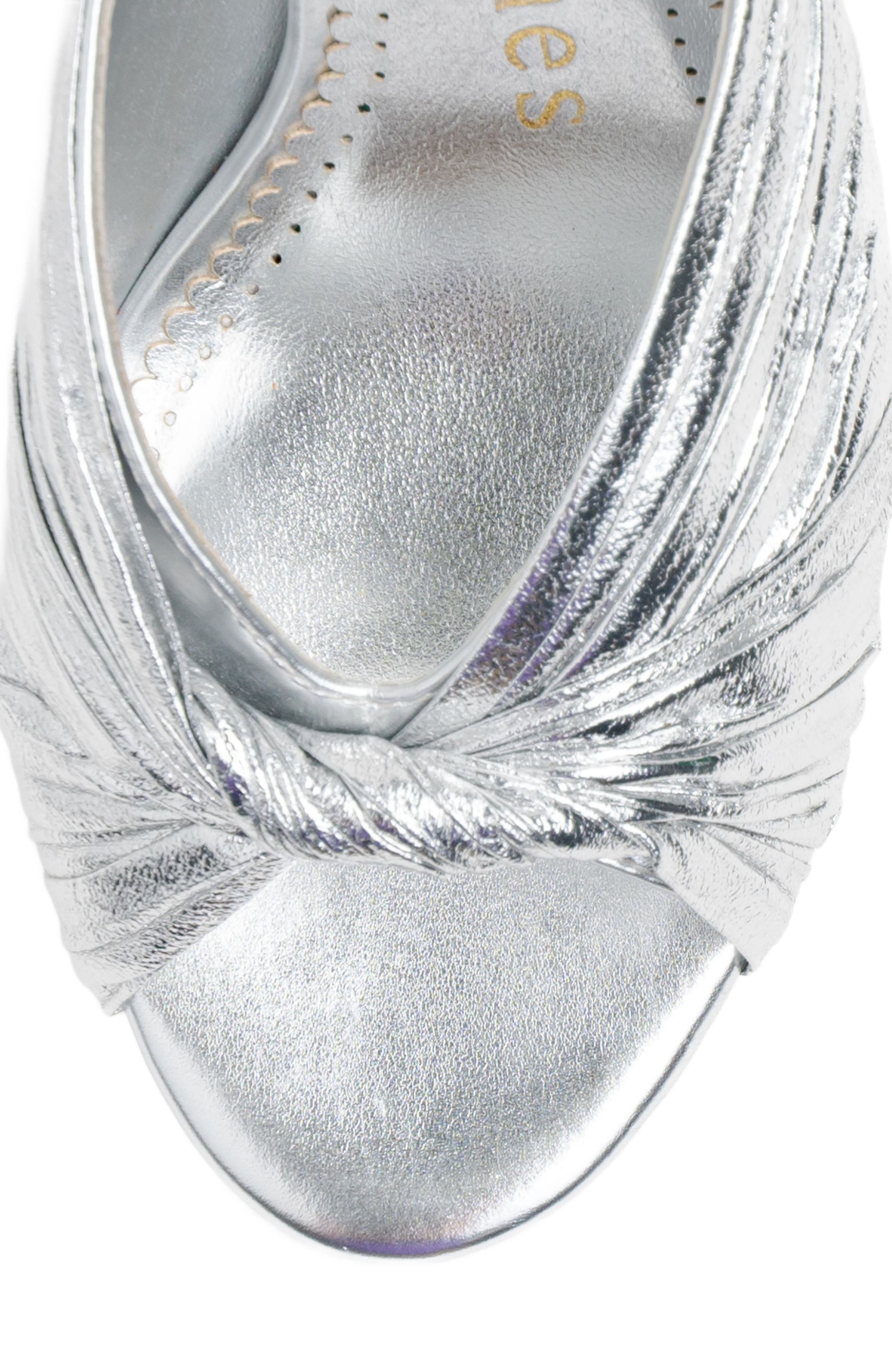 Allegra James Amy Twist Metalic Sandal, Alternate, color, 