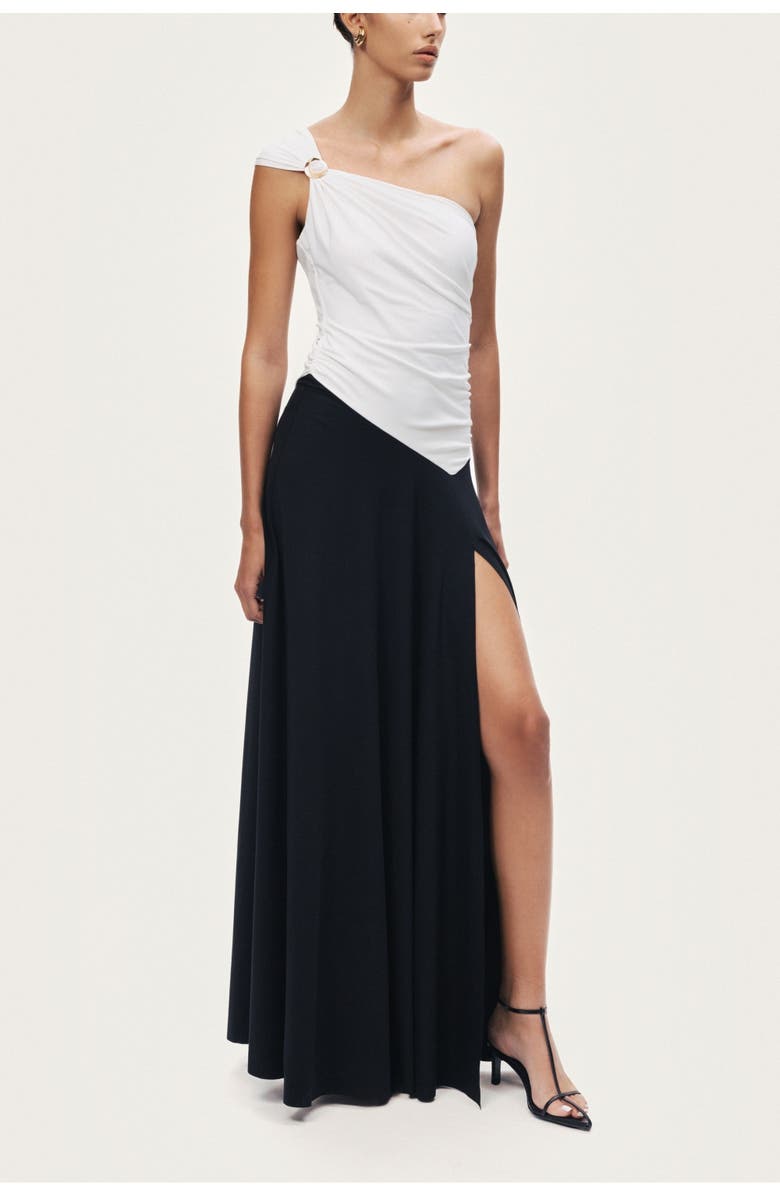 Nocturne One-Shoulder Contrast Maxi Dress, Alternate, color, Multi-Colored