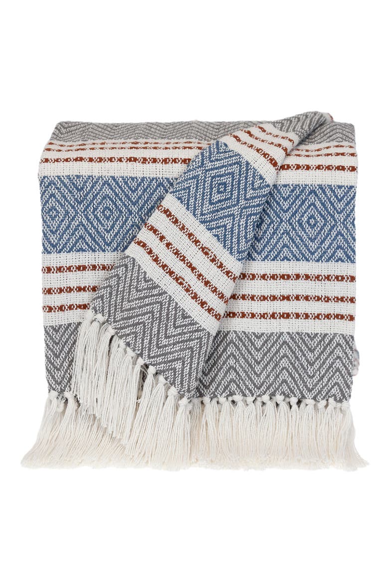 Kai Fringe Throw Blanket, Main, color, GRAY