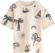 NEXT Kids' Beach Print Cotton T-Shirt
