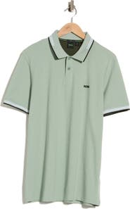 BOSS Paul Tipped Stretch Cotton Polo