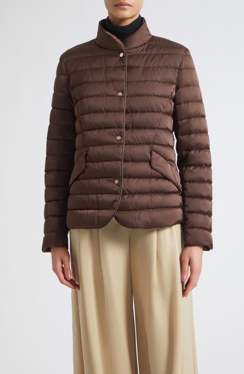 Sateen Quilted Down & Feather Blazer