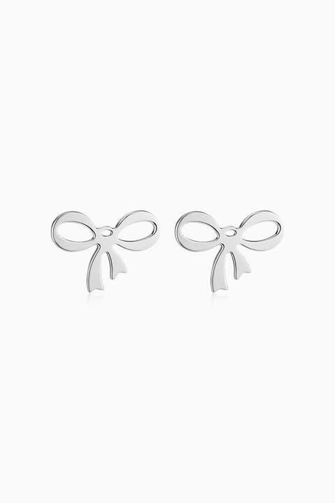 Wrap Me Up Bow Studs in Sterling Silver