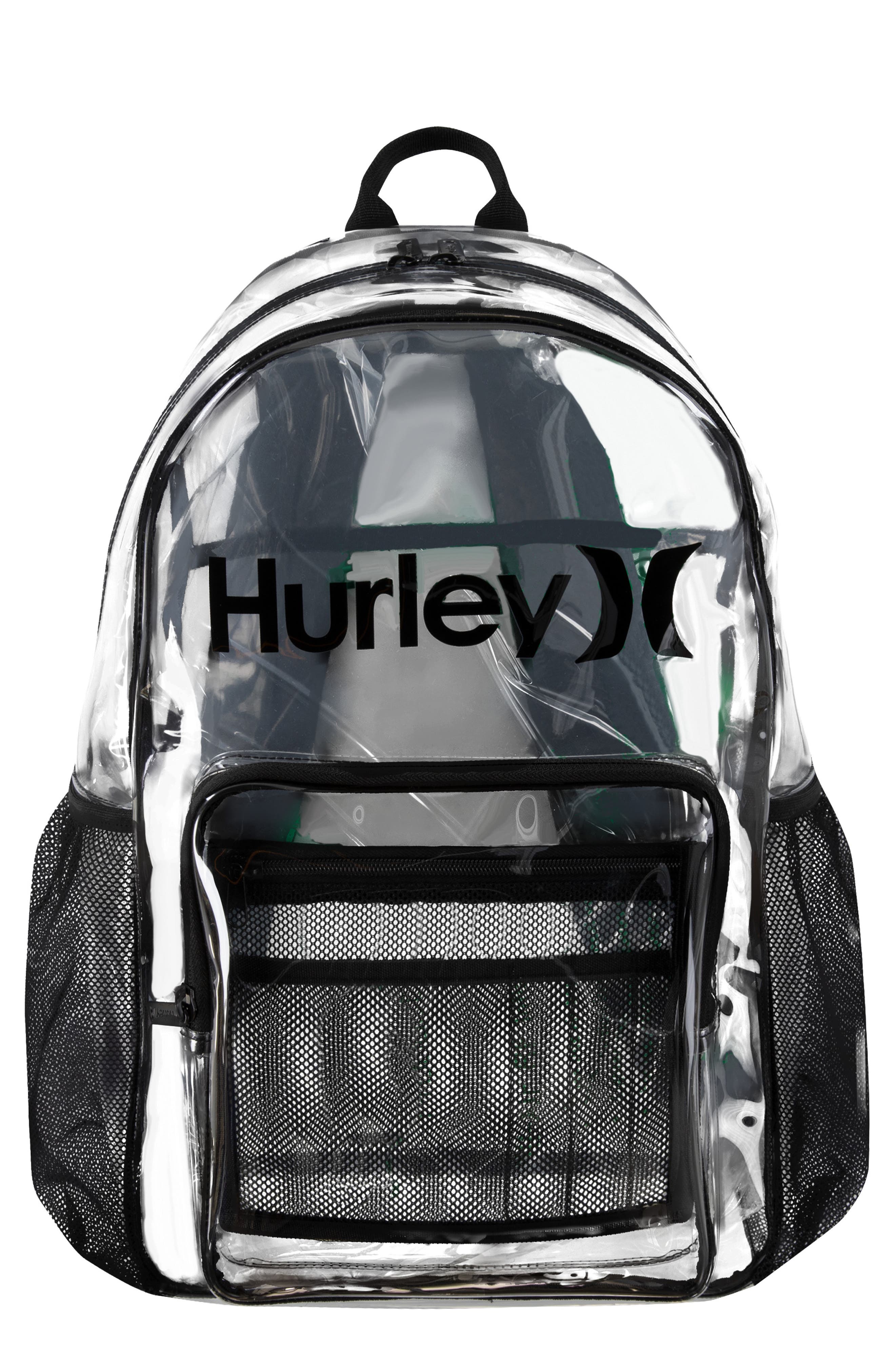 Hurley Kids' Clear Transparent Day Pack, Main, color, Clear