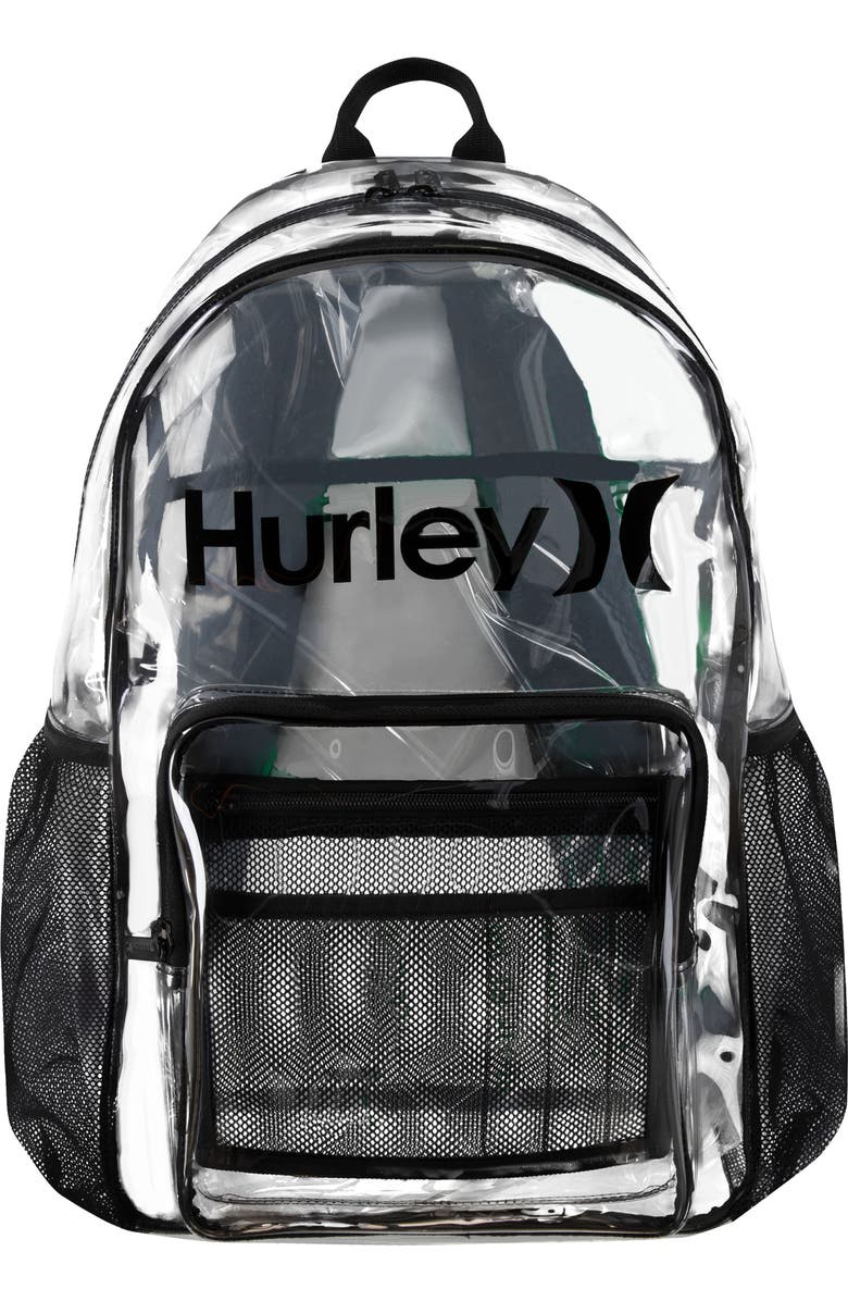Hurley Kids' Clear Transparent Day Pack, Main, color, Clear