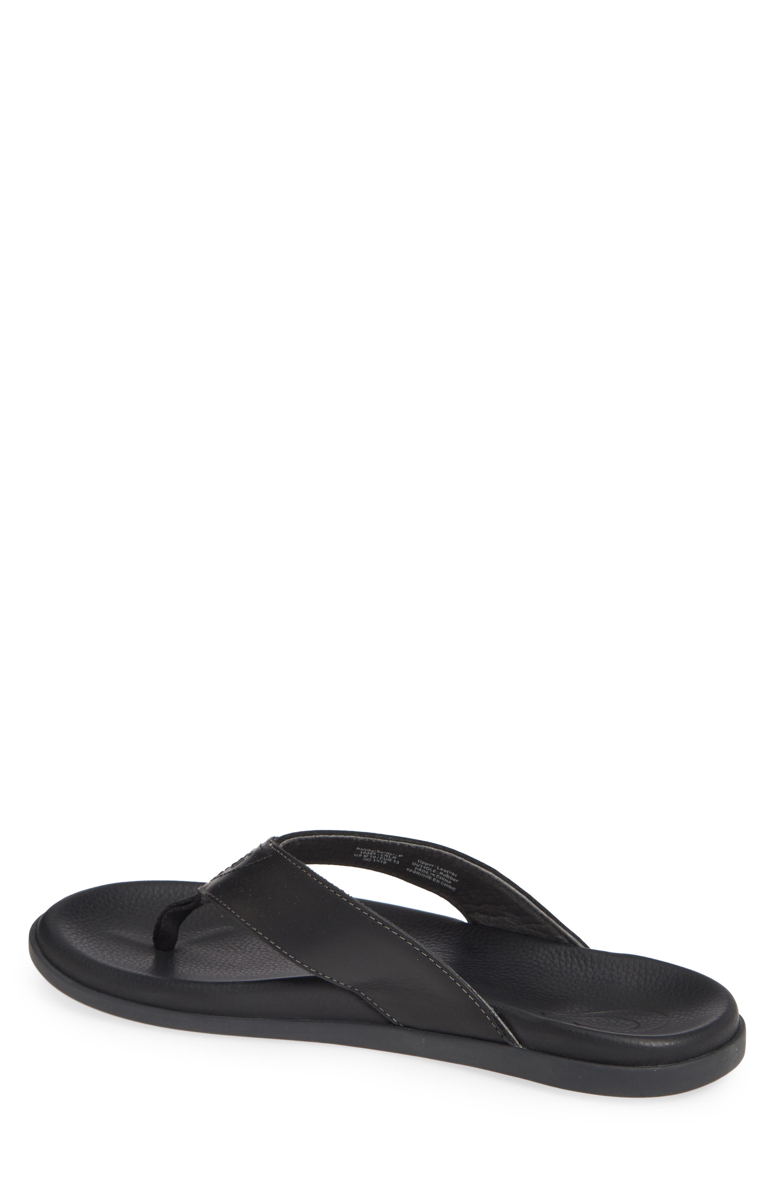 Nalukai Flip Flop, Alternate, color, LAVA ROCK LEATHER