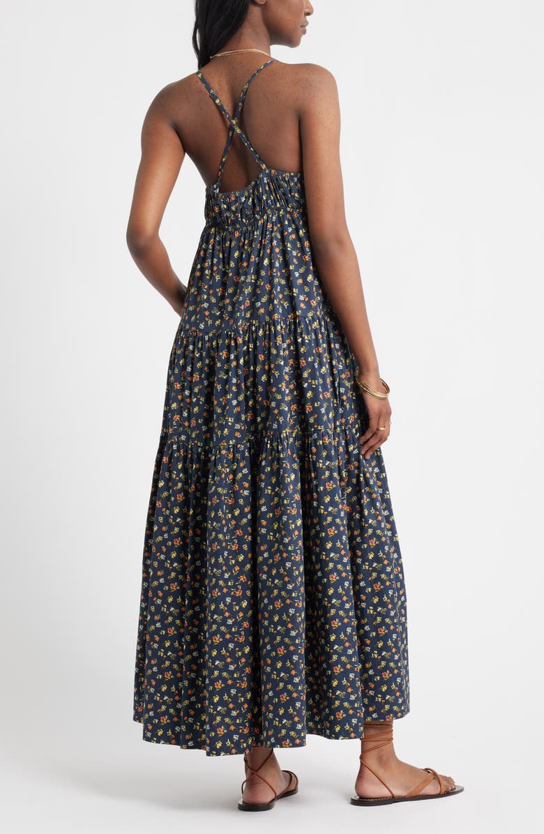 Floral Tiered Cotton Maxi Sundress