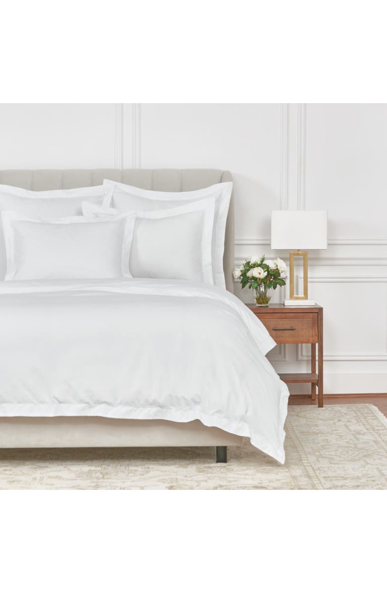 ELISABETH YORK Whitaker Dove White 100% Cotton Queen Bed Duvet Cover, Alternate, color, Off-White