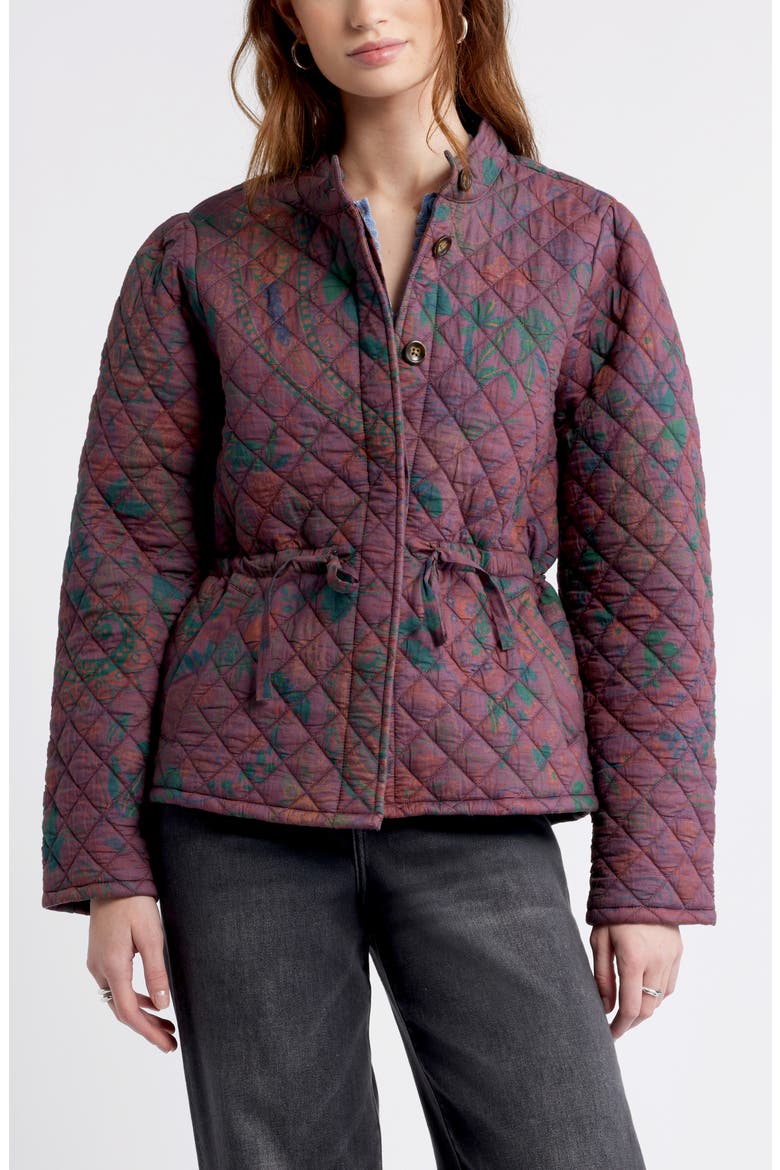 Paisley Quilted Jacket, Alternate, color, BURGUNDY PAISLEY