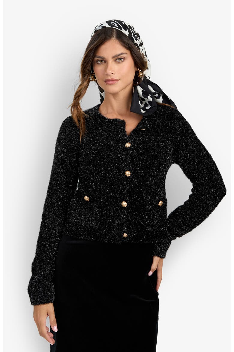 Sinai Sparkly Cardigan, Alternate, color, Black