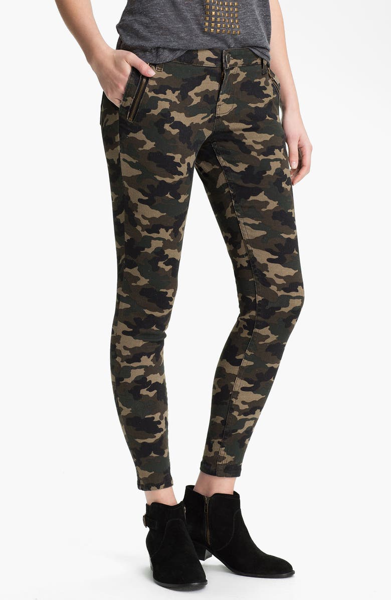 STS Blue See Thru Soul Camo Print Skinny Pants, Main, color, 