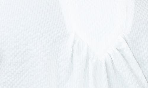 Rain And Rose V-neck Flutter Sleeve Top In White