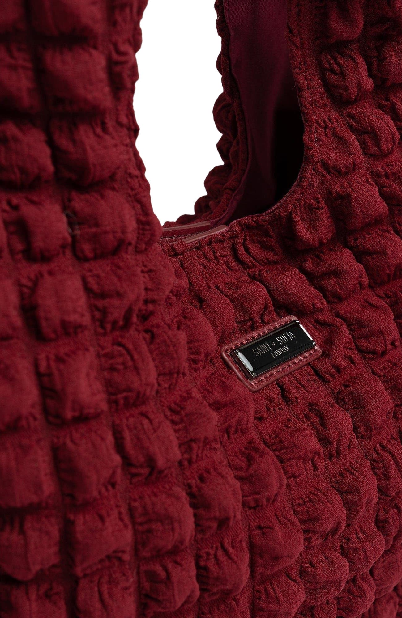 Saint + Sofia Soho Shoulder Tote Bag, Alternate, color, Burgundy