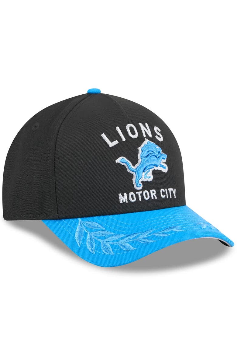 New Era Men's New Era Black/Blue Detroit Lions 2025 NFL Draft 9FORTY A-Frame M-Crown Adjustable Hat, Alternate, color, 
