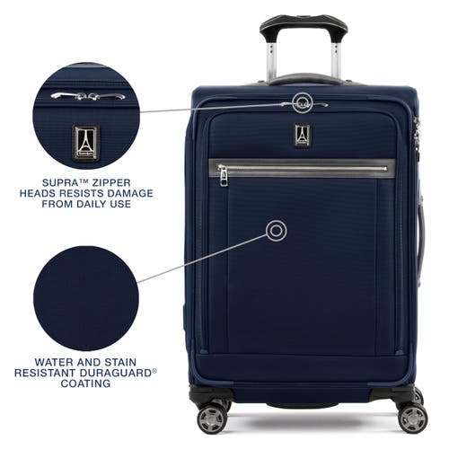 Travelpro Platinum Elite Softside Expandable Medium 25-inch Checked Luggage In Dark Blue