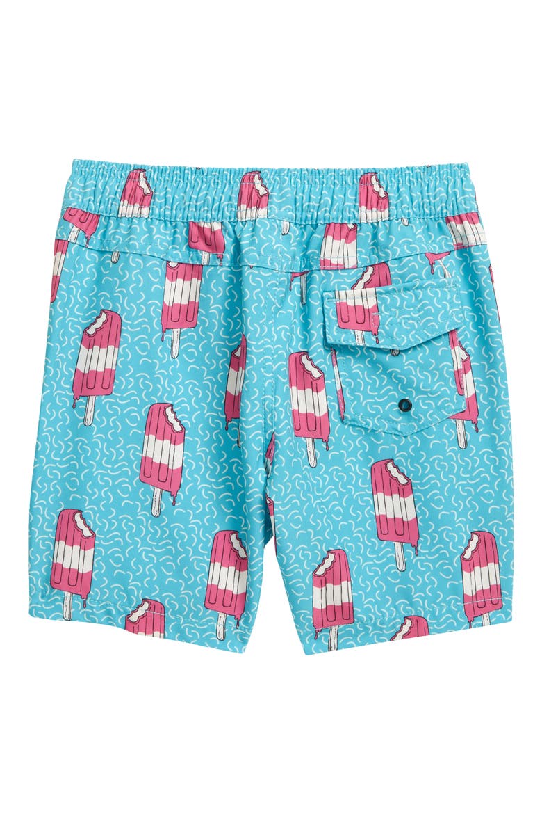 Kids' Disruptor Print Swim Trunks, Alternate, color, POPSICLE PARTY/ TEAL