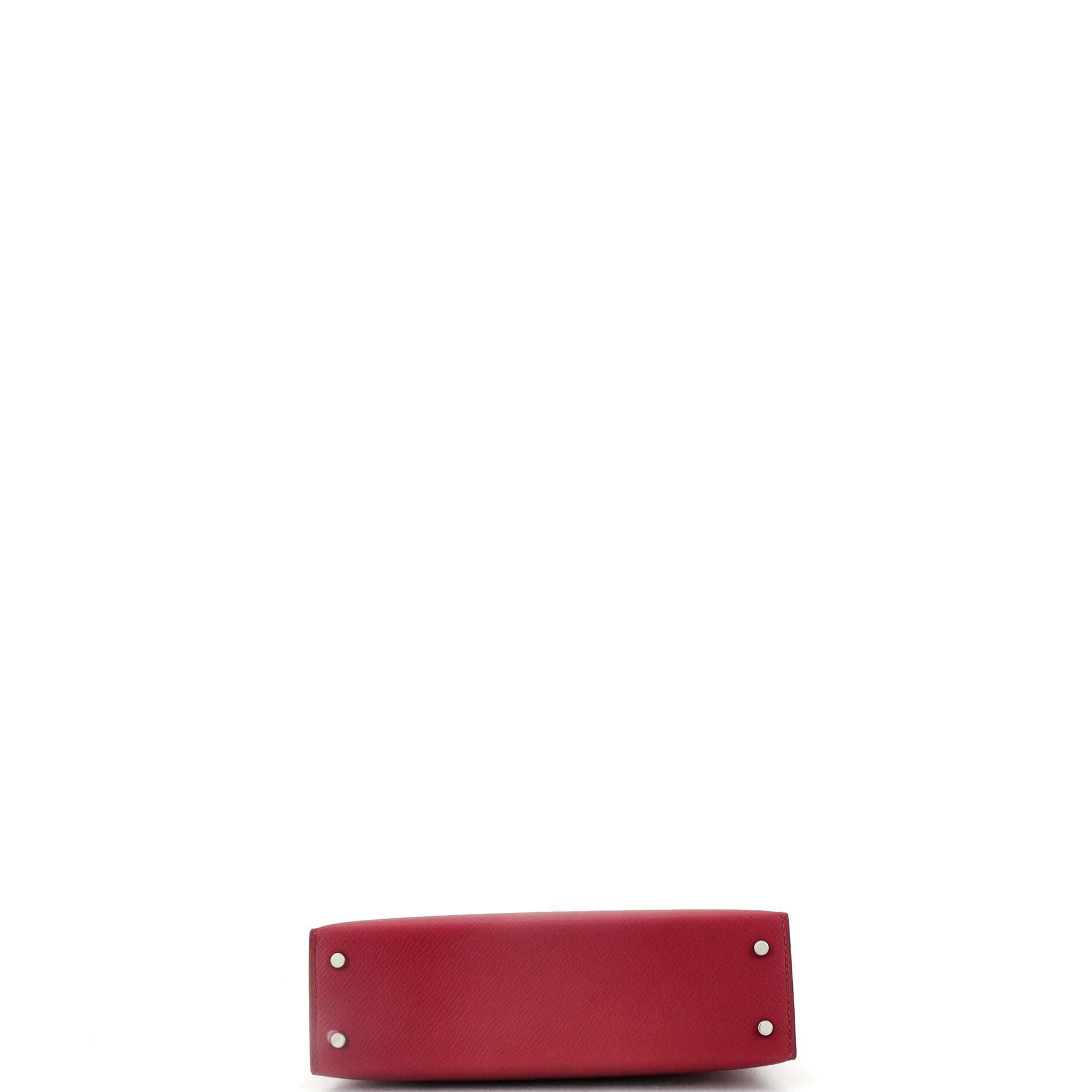 Pre-Owned Hermes Kelly Mini II Bag Tricolor Epsom with Palladium Hardware 20, Alternate, color, 