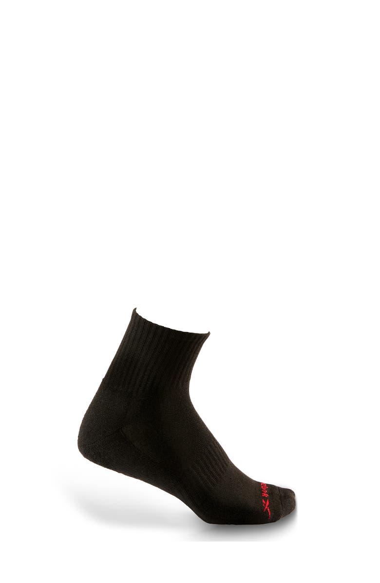 Reebok Big 
Tall Vector 6-pk Quarter-Top Socks, Alternate, color, Black