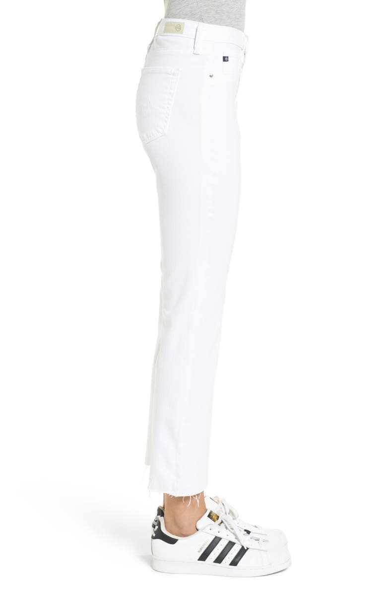 AG Jodi High Waist Crop Jeans, Alternate, color, White