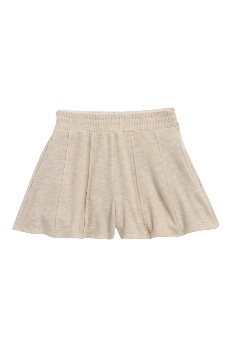 Kids' Hacci Pleated Pull-On Pants, Main, color, HEATHER OATMEAL