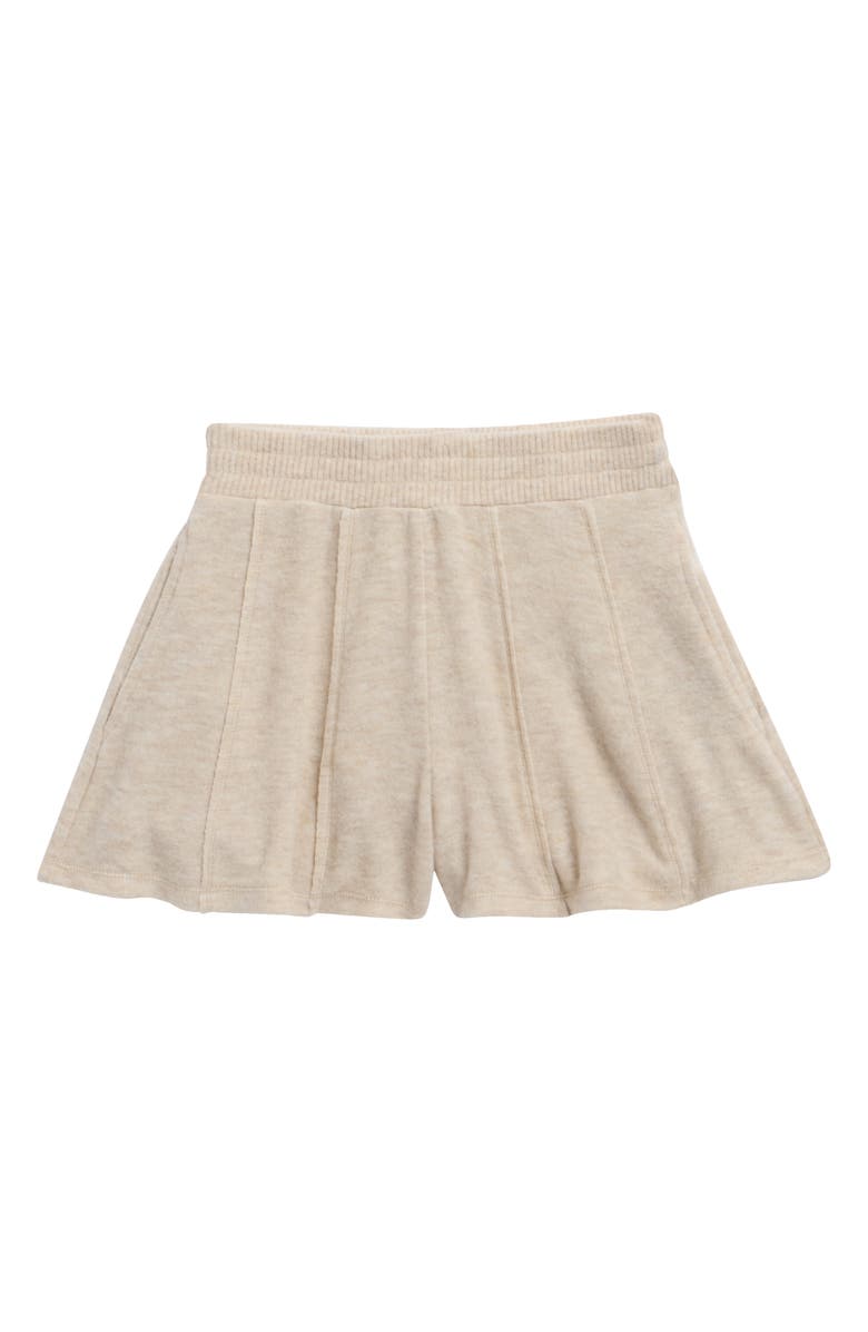 TENLY Kids' Hacci Pleated Pull-On Pants, Main, color, Heather Oatmeal
