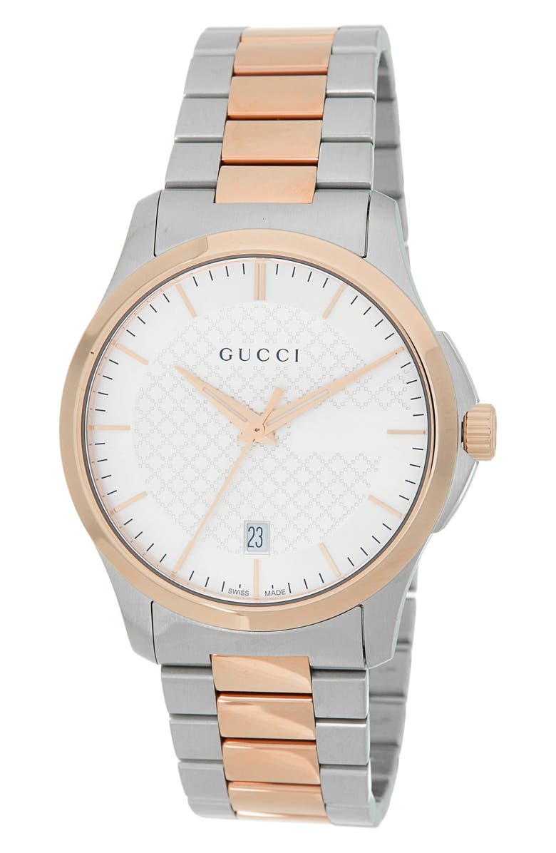 Gucci Three Hand Swiss Quartz Bracelet Watch, 38mm, Main, color,